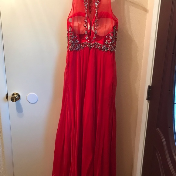 Rachel Allan Red Pageant Dress - Picture 6 of 8